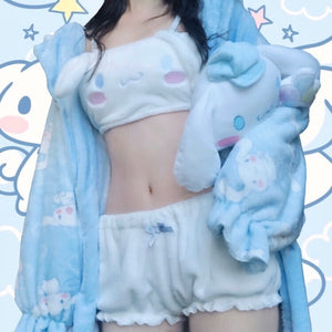 Cinnamoroll My Melody Clothes Sexy Cute Lovely Bunny Girl White Pink Anime Cospaly Kawaii Christmas Lingerie Outfits for Women